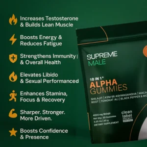 Supreme Male 10 in 1 Alpha Gummies