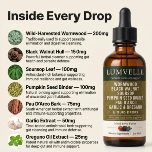 LUMVELLE Wild-Harvested Wormwood Herbal Drops