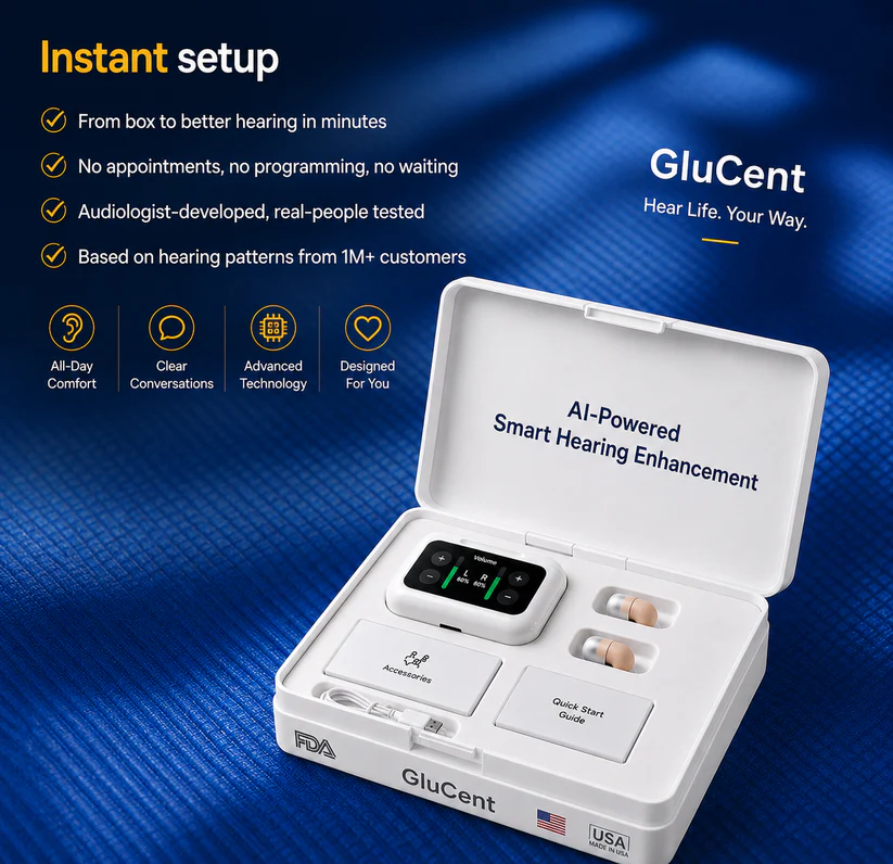 GluCent® Atom X Smart Hearing Aids — Hear Clearly, Feel Confident Again