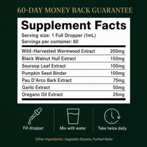 LUMVELLE Wild-Harvested Wormwood Herbal Drops